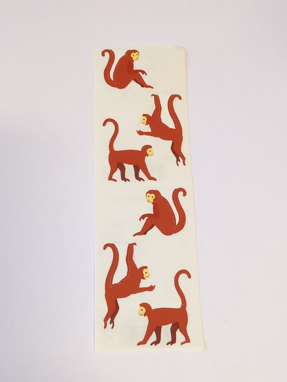 ☀️VTG Mrs. Grossman’s Monkey Stickers Sheet Retired Rare